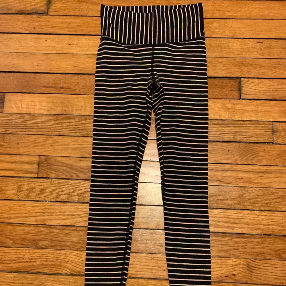 Ivivva Rhythmic Tight, Multi-Color Striped, Sz 8